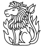  dessin à colorier lion