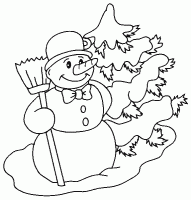  coloriage à dessiner bonhomme-de-neige-3
