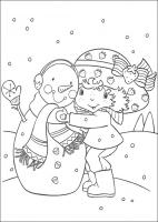  coloriage à dessiner charlotte-aux-fraises-bonhomme-neige