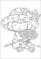  dessin à colorier charlotte-aux-fraises-bouquet-de-fleurs