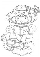  coloriage à dessiner charlotte-aux-fraises-lit-livre