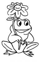  dessin en ligne grenouille-fleur-amie