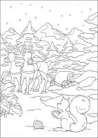  coloriage à dessiner renne-noel