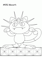  dessin à colorier pokemon-meowth