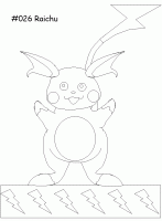  dessin en ligne pokemon-raichu