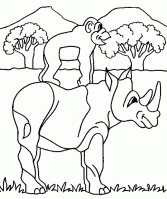  coloriage à imprimer rhinoceros-11