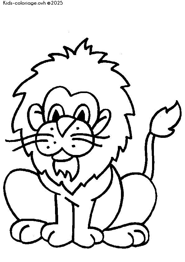 Coloriage à imprimer lion21