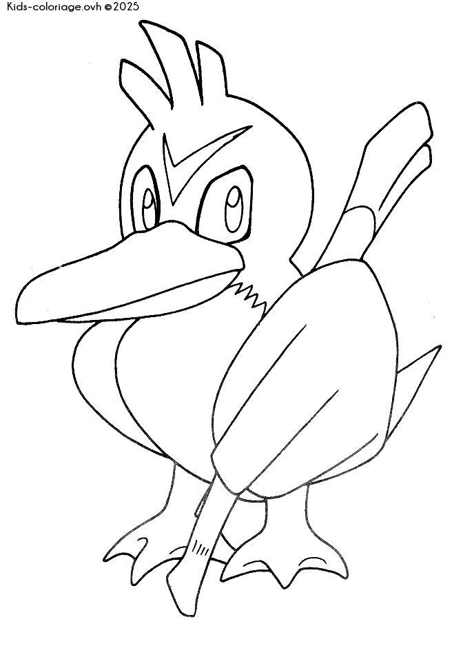 Coloriage à imprimer pokemonoiseaubec