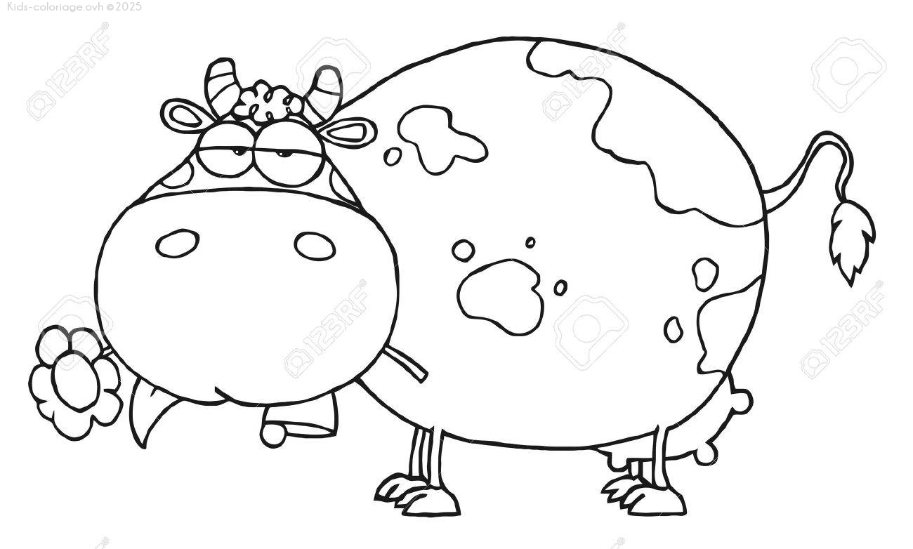 Coloriage à imprimer vache1