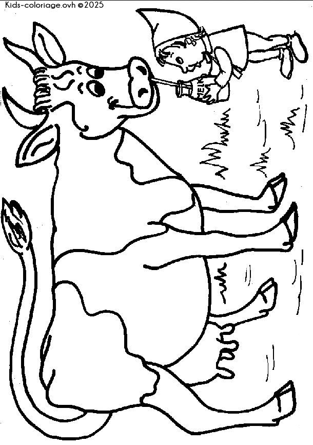 Coloriage à imprimer vache11