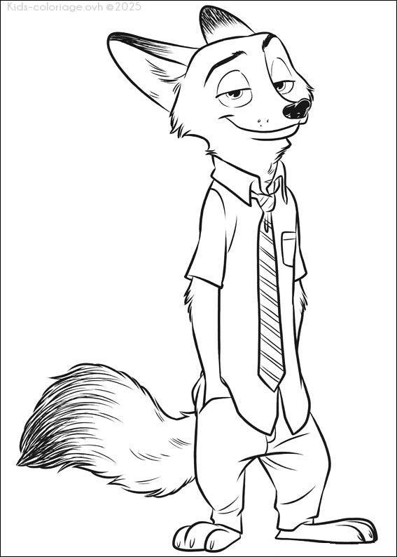 Coloriage à imprimer zootopia19