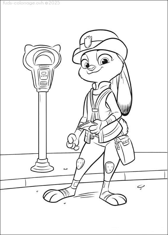 Coloriage à imprimer zootopia25