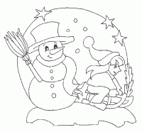  dessin à colorier bonhomme-de-neige-12