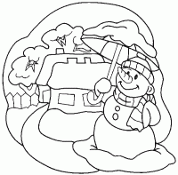  dessin à colorier bonhomme-de-neige-9
