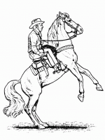  dessin à colorier chevaux003
