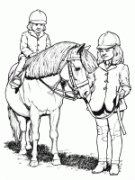  dessin coloriage chevaux008