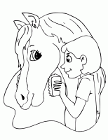  dessin à colorier chevaux023