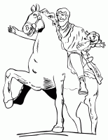  dessin coloriage chevaux024