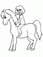  dessin à colorier chevaux026