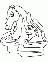  dessin coloriage chevaux054