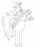  dessin à colorier chevaux056