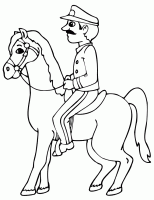  dessin à colorier chevaux057