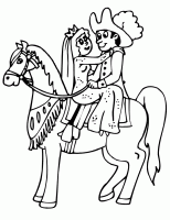  dessin à colorier chevaux059