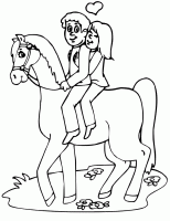  dessin à colorier chevaux060