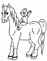  dessin à colorier chevaux065