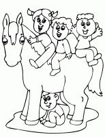  dessin coloriage chevaux067