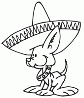  coloriage gratuit chien-mexicain