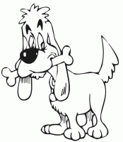  dessin coloriage chien-os