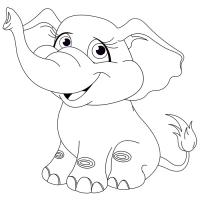  dessin coloriage elephant-0