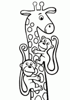  dessin à colorier girafe-11