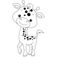  coloriage à dessiner girafe-5