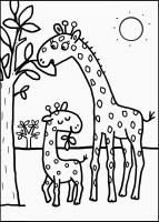  dessin à colorier girafe-8