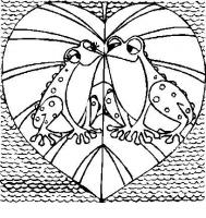  dessin coloriage grenouille-amour