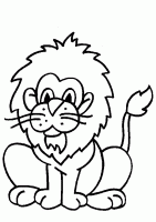  dessin coloriage lion-21
