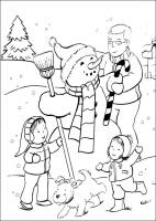  dessin à colorier bonhomme-neige