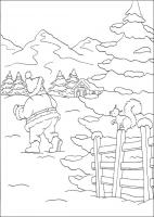  dessin coloriage pere-noel-neige