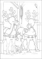  coloriage à dessiner rennes-noel