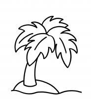  dessin à colorier palmier