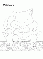  dessin à imprimer pokemon-abra