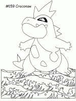 coloriage à imprimer pokemon-croconaw