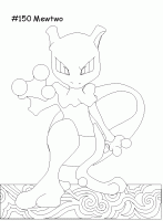  dessin coloriage pokemon-mewtwo