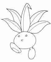  dessin à colorier pokemon-oddish-cours