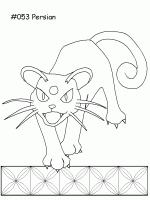  coloriage à dessiner pokemon-persian