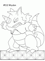  dessin à imprimer pokemon-rhydon