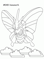  dessin à colorier pokemon-venomoth