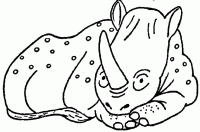  coloriage à dessiner rhinoceros-12